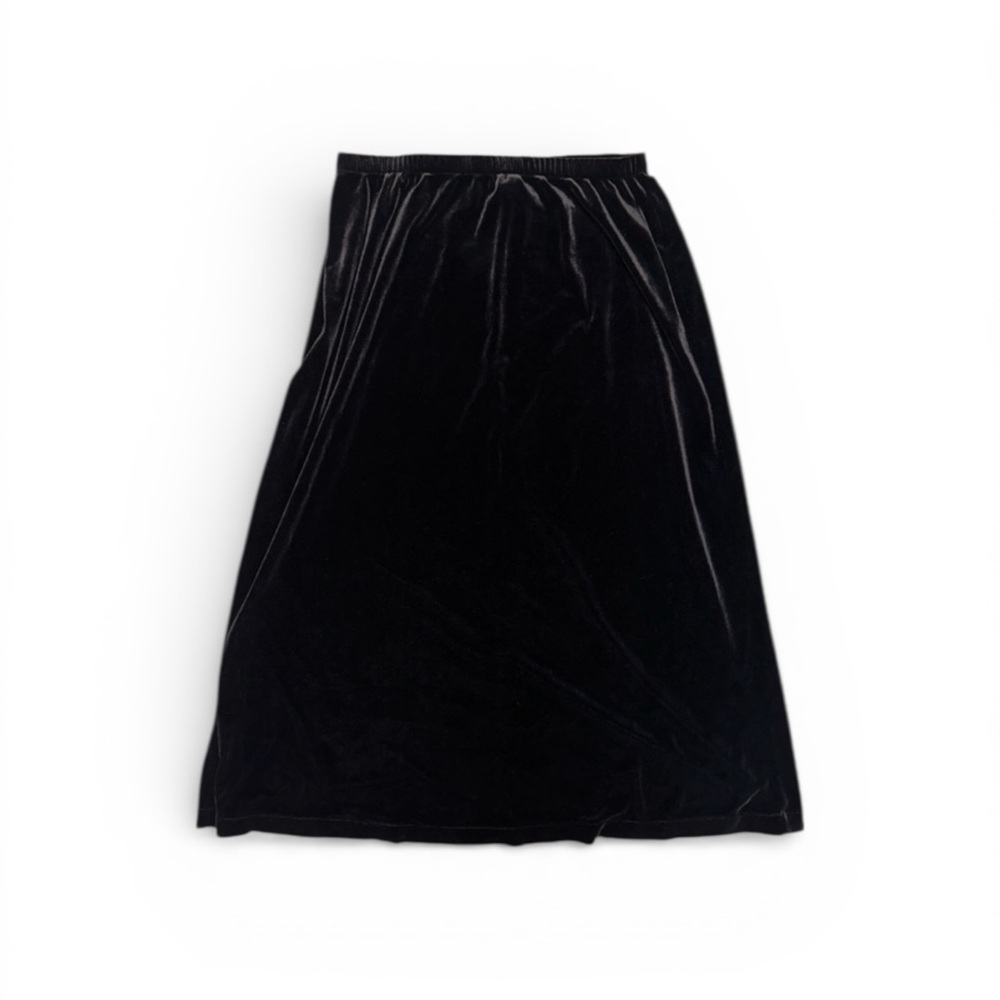 Lands End Black Velvet Skirt‎